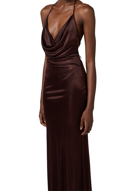 Abito Elisabetta Franchi donna ABR0652E2644 cacao lungo ELISABETTA FRANCHI | Abiti | ABR0652E2644